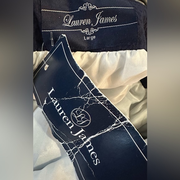 NWT Lauren James The Garrison Solid Seersucker Dress in Navy - Picture 4 of 7